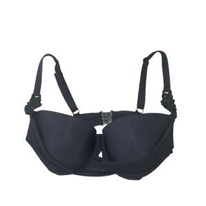 Aubade Paris Black Lace Details Push Up Bra 34E